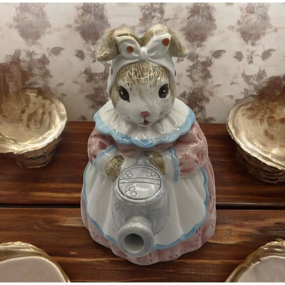 Heritage Mint Mrs. Rabbit Ceramic Teapot - Picture 5 of 9